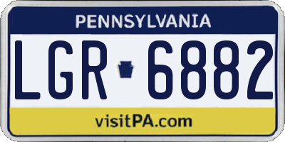 PA license plate LGR6882