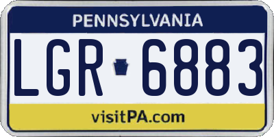 PA license plate LGR6883