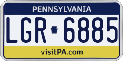 PA license plate LGR6885