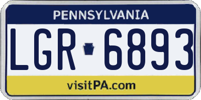 PA license plate LGR6893