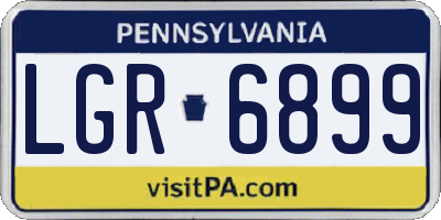 PA license plate LGR6899