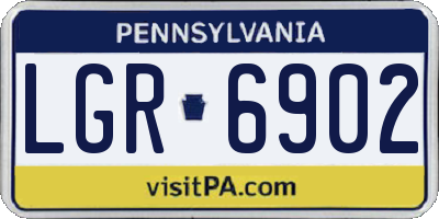 PA license plate LGR6902