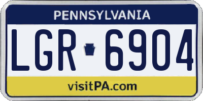 PA license plate LGR6904