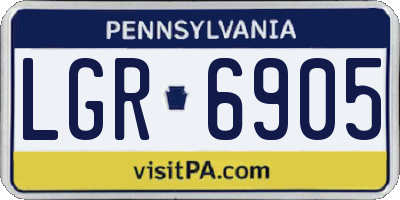 PA license plate LGR6905