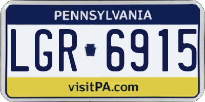 PA license plate LGR6915