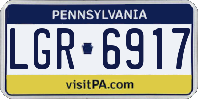 PA license plate LGR6917