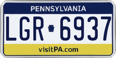 PA license plate LGR6937