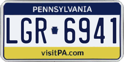 PA license plate LGR6941