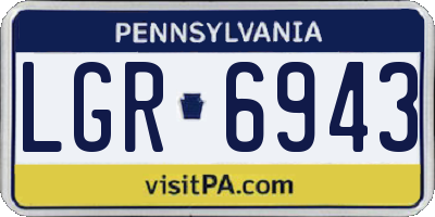 PA license plate LGR6943