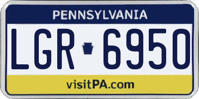 PA license plate LGR6950