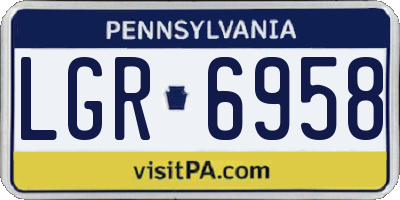 PA license plate LGR6958