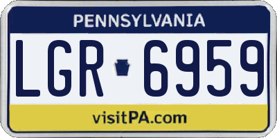 PA license plate LGR6959