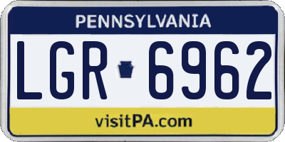 PA license plate LGR6962
