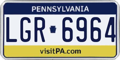 PA license plate LGR6964