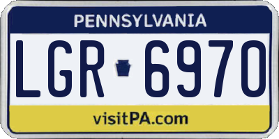 PA license plate LGR6970