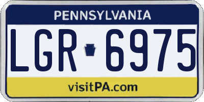 PA license plate LGR6975