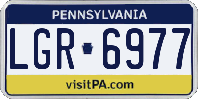 PA license plate LGR6977