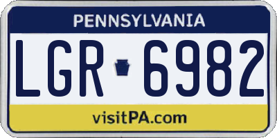 PA license plate LGR6982