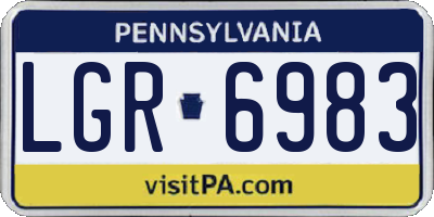 PA license plate LGR6983