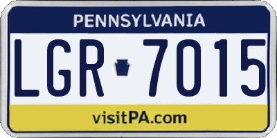PA license plate LGR7015