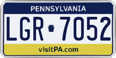 PA license plate LGR7052