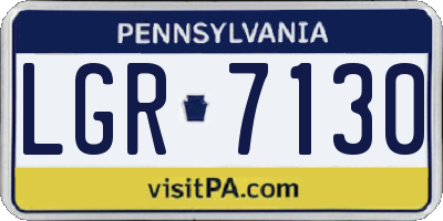 PA license plate LGR7130