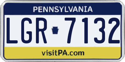 PA license plate LGR7132