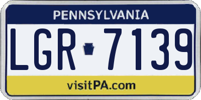 PA license plate LGR7139