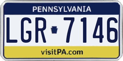 PA license plate LGR7146