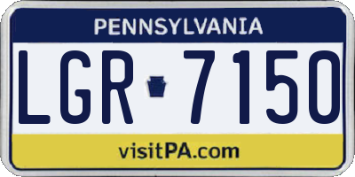 PA license plate LGR7150