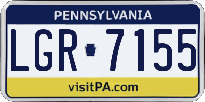 PA license plate LGR7155