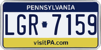 PA license plate LGR7159
