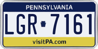 PA license plate LGR7161