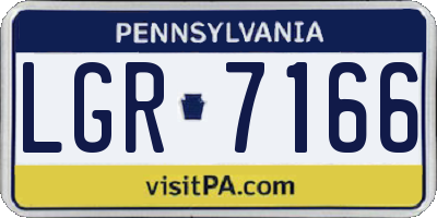 PA license plate LGR7166