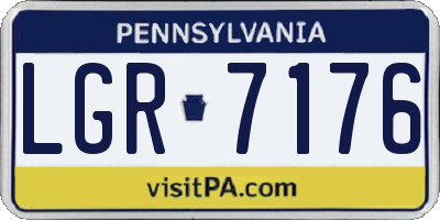 PA license plate LGR7176
