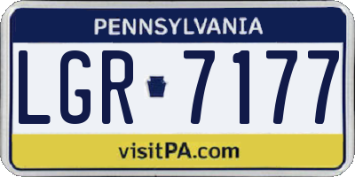 PA license plate LGR7177