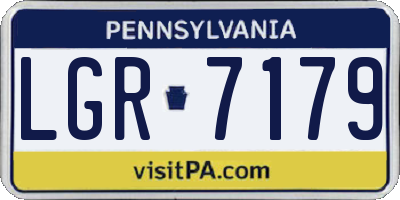 PA license plate LGR7179