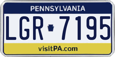 PA license plate LGR7195