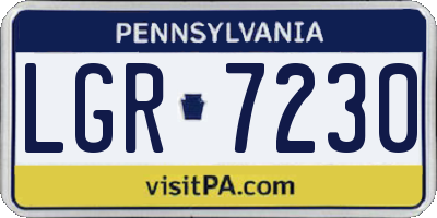 PA license plate LGR7230
