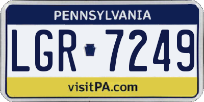 PA license plate LGR7249