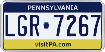 PA license plate LGR7267