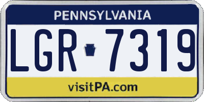 PA license plate LGR7319