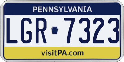 PA license plate LGR7323