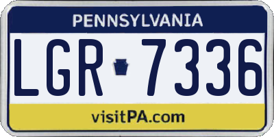 PA license plate LGR7336