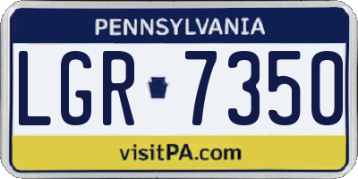 PA license plate LGR7350