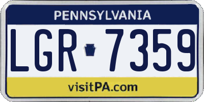 PA license plate LGR7359