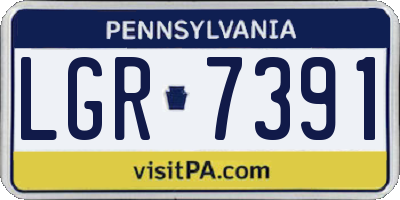 PA license plate LGR7391