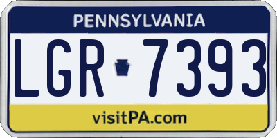 PA license plate LGR7393