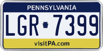 PA license plate LGR7399