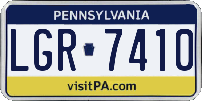 PA license plate LGR7410